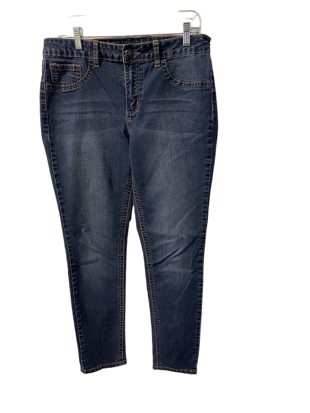 Love Indigo Women’s  Skinny Blue Denim Casual Stretch Jeans Mid Rise - Sz 14